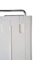 Living and Home 4-tier Folding Storage Cabinet with Magnetic Door Bathroom Storage Cupboard in White - thumbnail 8