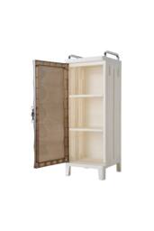 Living and Home 4-tier Folding Storage Cabinet with Magnetic Door Bathroom Storage Cupboard in White - thumbnail 7