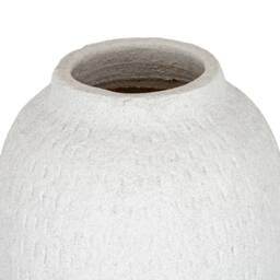 Lemon Pavilion Furniture and Decor Ashen Large Tall Vase - Ceramic - L24 x W24 x H35 cm - White - thumbnail 4