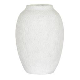 Lemon Pavilion Furniture and Decor Ashen Large Tall Vase - Ceramic - L24 x W24 x H35 cm - White - thumbnail 1
