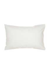 CHRISTY 400TC Luxury Cotton Sateen Plain Dye Pillowcases Pair in Ivory