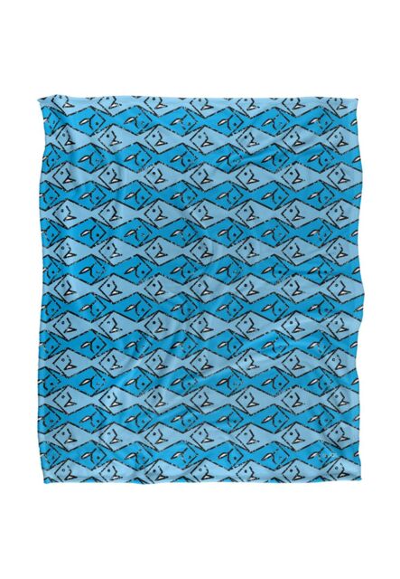 JQ Licensing Jl-Jp Zip Fishing Pattern Blue Silky Touch Super Soft Throw Blanket 152 X 127 cm in White - image 1