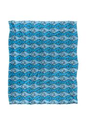 JQ Licensing Jl-Jp Zip Fishing Pattern Blue Silky Touch Super Soft Throw Blanket 152 X 127 cm in White - thumbnail 1