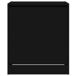 Berkfield Home Shoe Cabinet Black 60x42x69 cm Engineered Wood - Size: 60 x 42 x 69 cm - thumbnail 5