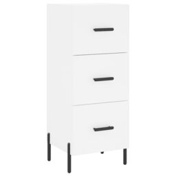 Berkfield Home Highboard White 34.5x34x180 cm Engineered Wood - thumbnail 5