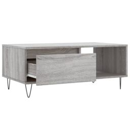 Berkfield Home Coffee Table Grey Sonoma 90x50x36.5 cm Engineered Wood - thumbnail 6