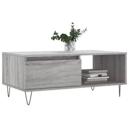 Berkfield Home Coffee Table Grey Sonoma 90x50x36.5 cm Engineered Wood - thumbnail 4