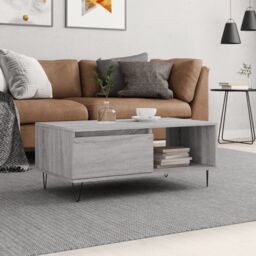 Berkfield Home Coffee Table Grey Sonoma 90x50x36.5 cm Engineered Wood - thumbnail 1