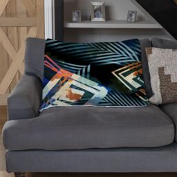 Benjamin Tate Design Geometric Shapes Blanket in Natural - Size: 120 cm x 150 cm - thumbnail 2