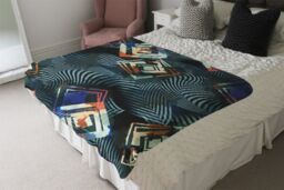 Benjamin Tate Design Geometric Shapes Blanket in Natural - Size: 120 cm x 150 cm - thumbnail 3