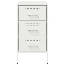 Berkfield Home Bedside Cabinets 2 pcs White 36x39x68 cm Steel - Size: 36 x 39 x 68 cm - thumbnail 6