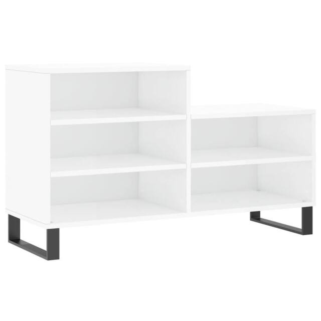 Berkfield Home Shoe Cabinet High Gloss White 102x36x60 cm Engineered Wood - Size: 102 x 36 x 60 cm - image 1
