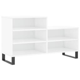 Berkfield Home Shoe Cabinet High Gloss White 102x36x60 cm Engineered Wood - Size: 102 x 36 x 60 cm