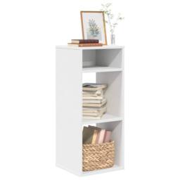 Berkfield Home Decorative Book Cabinet White 34x31x80 cm Engineered Wood - Size: 34 x 31 x 80 cm - thumbnail 2