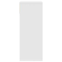 Berkfield Home Decorative Book Cabinet White 34x31x80 cm Engineered Wood - Size: 34 x 31 x 80 cm - thumbnail 5