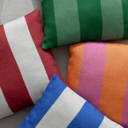 Furn Deck Stripe Woven Outdoor Cushion in Blue - thumbnail 6