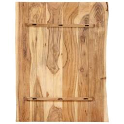 Berkfield Home Table Top Solid Acacia Wood 80x(50-60)x2.5 cm in Brown - thumbnail 3