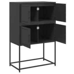 Berkfield Home Sideboard Black 68.5x38.5x107 cm Steel - thumbnail 9