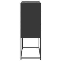 Berkfield Home Sideboard Black 68.5x38.5x107 cm Steel - thumbnail 7