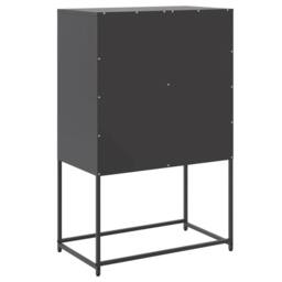 Berkfield Home Sideboard Black 68.5x38.5x107 cm Steel - thumbnail 8