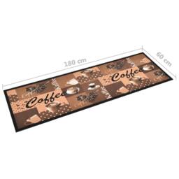 Berkfield Home Kitchen Carpet Washable Coffee brown 60x180 cm - thumbnail 5
