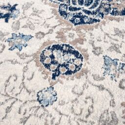THE RUGS Montana Medallion Navy & Cream Living Room Area Rug 3922 in Blue - Size: 80 cm x 150 cm - thumbnail 3