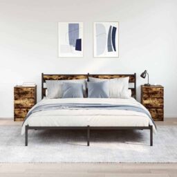 Berkfield Home Bedside Cabinets with 3 Drawers 2 pcs Smoked Oak 39x35x65 cm in Brown - Size: 39 x 35 x 65 cm - thumbnail 3