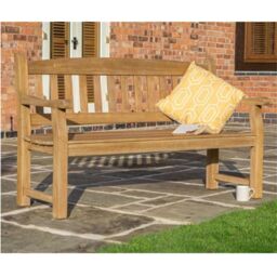 Cheshire 3 Seater Heavy Duty Wooden Bench in Light Oak - thumbnail 4