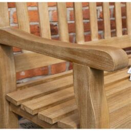 Cheshire 3 Seater Heavy Duty Wooden Bench in Light Oak - thumbnail 2
