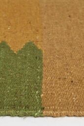 Homescapes Lundi Orange & Green Kilim Runner Cotton & Jute Rug 80 x 180 cm - Size: 80 cm x 180 cm - thumbnail 4