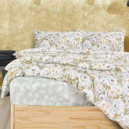 Smart Living Luxury Soft Reversible Elegant Blooms Complete Bedding Set in Green - Size: King - thumbnail 8