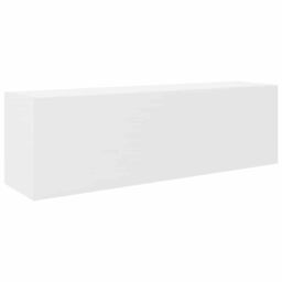 Berkfield Home Bathroom Wall Cabinet White 100x25x30 cm Engineered Wood - Size: 100 x 25 x 30 cm - thumbnail 2