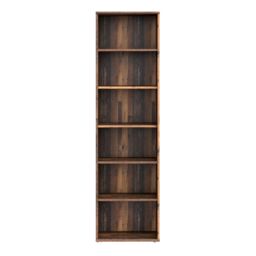 Furniture To Go Essential Narrow 5 Shelf Bookcase in Vintage Oak in Dark Brown - thumbnail 2