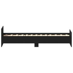 Berkfield Home Durable Bed Frame without Mattress Black Oak 100x200 cm Engineere - thumbnail 6