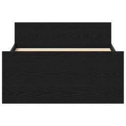 Berkfield Home Durable Bed Frame without Mattress Black Oak 100x200 cm Engineere - thumbnail 5
