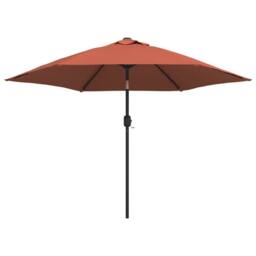 Berkfield Home Garden Parasol with Metal Pole Terracotta 300 cm in Brown - thumbnail 2