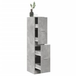 Berkfield Home Apothecary Cabinet Concrete Grey 30x41x144.5 cm Engineered Wood - thumbnail 1
