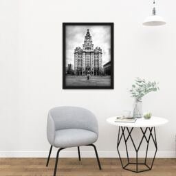 "Artery8 Wall Art Print Taddeo Royal Liver Building Liverpool Photo Large Framed Wall Décor Art in Brown - Size: W18"" x H24""" - thumbnail 2