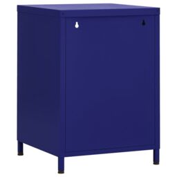 Berkfield Home Nightstand Navy Blue 35x35x51 cm Steel - Size: 35 x 35 x 51 cm - thumbnail 5