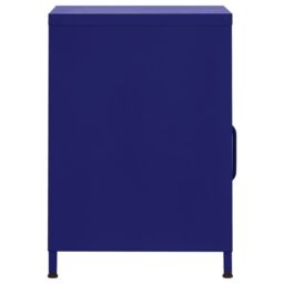 Berkfield Home Nightstand Navy Blue 35x35x51 cm Steel - Size: 35 x 35 x 51 cm - thumbnail 4