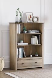 Home Discount Vida Designs Panama 1 Drawer Bookcase Storage 1100 x 800 x 350 mm in Brown - thumbnail 1