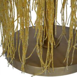 The Libra Company Draper Beaded Glass Floor Lamp - Iron/Glass - L31 x W31 x H160 cm in Gold - thumbnail 4