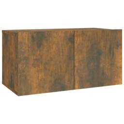 Berkfield Home 2 Piece TV Cabinet Set Smoked Oak Engineered Wood in Brown - thumbnail 6