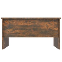 Berkfield Home Coffee Table Smoked Oak 80x50x42.5 cm Engineered Wood in Brown - thumbnail 6