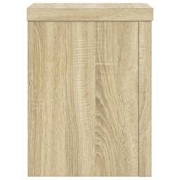 Berkfield Home Plant Stands 2 pcs Sonoma Oak 15x15x20 cm Engineered Wood in Brown - Size: 15 x 15 x 20 cm - thumbnail 5