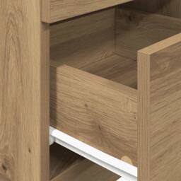 Berkfield Home Durable Bedside Cabinet with 2 Drawers Artisan Oak 36x36x68 cm in Brown - Size: 36 x 36 x 68 cm - thumbnail 8