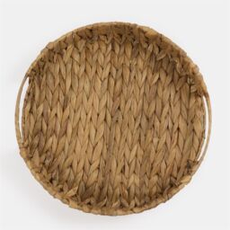 OHS Round Serving Tray Home Accessory Display Seagrass Decorative Organiser Bedroom in Natural - thumbnail 6