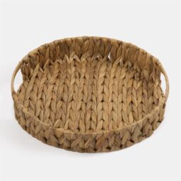 OHS Round Serving Tray Home Accessory Display Seagrass Decorative Organiser Bedroom in Natural - thumbnail 5