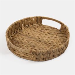 OHS Round Serving Tray Home Accessory Display Seagrass Decorative Organiser Bedroom in Natural - thumbnail 4