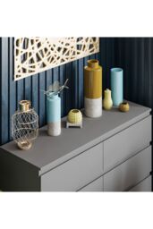 Home Discount Vida Designs Denver 6 Drawer Chest of Drawers Storage in Grey - thumbnail 4